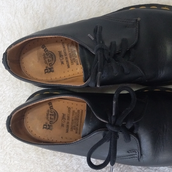 Vintage 90s Y2K Black Dr. Martens Classic Leather Lace Up Oxford - Picture 6 of 10
